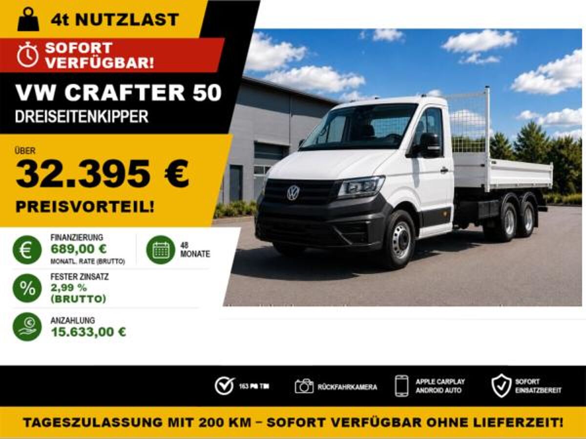 Volkswagen Crafter 50 Dreiseitenkipper Preisvorteil 32.395€ bild