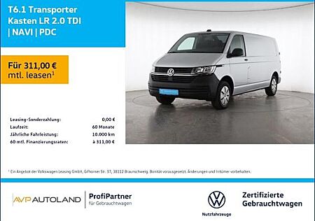 VW T6 Transporter Volkswagen T6.1 Transporter Kasten LR 2.0 TDI | NAVI | PDC