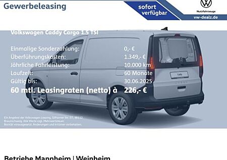 VW Caddy Volkswagen Cargo 1.5 TSI EU6 AHK GJ LED Tempomat Klima