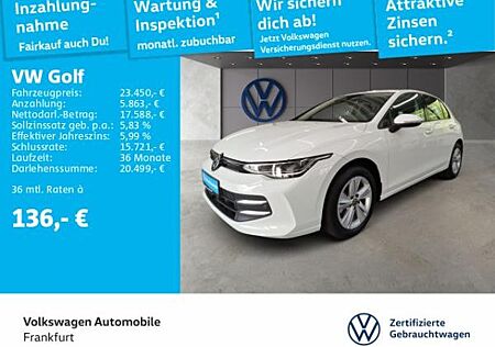 VW Golf Volkswagen VIII 1.5 TSI Life LED VirtualCockpit AppleCarPlay