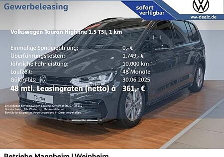 VW Touran Volkswagen Highline 1.5 TSI OPF DSG AHK 7 Sitze R Line