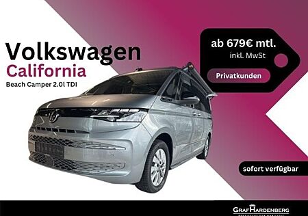 VW T6 Volkswagen .1 California Beach Camper 2,0 l TDI SCR 110 kW Getriebe: 7-Gang-DSG *sofort verfügbar*