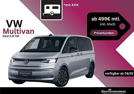 VW T7 Multivan Volkswagen Multivan "GOAL" 2.0 l TDI + AHK *kurze Version*