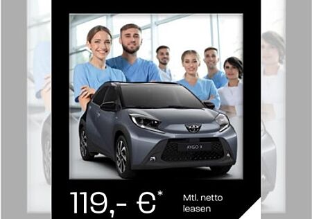 Toyota Aygo X Play | Wartung inklusive | Sonderkonditionen für Pflegedienste und medizinische Dienste