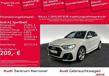 Audi A1 Sportback S line 25 TFSI Kamera LED Teilleder virtual