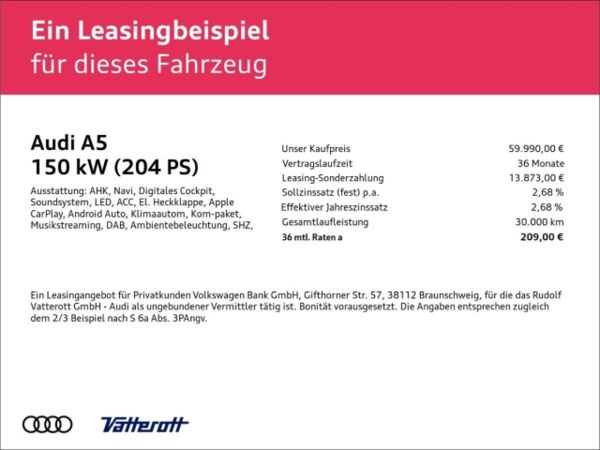 Audi A5 Avant TDI quattro S line AHK ParkAssist Navi bild 2