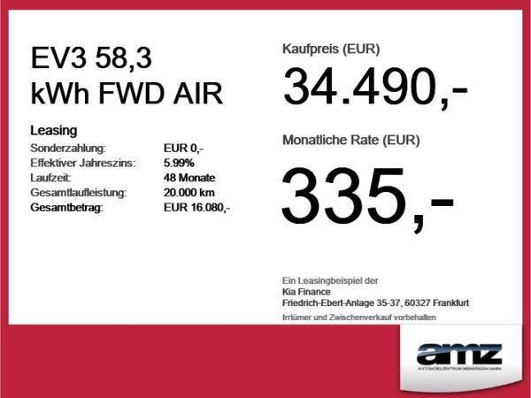 Kia EV3 58,3 kWh FWD AIR *Navi*Klimaautomatik* bild 4