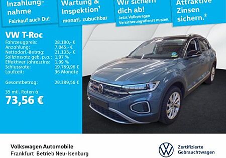 VW T-Roc Volkswagen 1.5 TSI DSG Style Navi AHK Sprachbedienung Spurhalteassistent