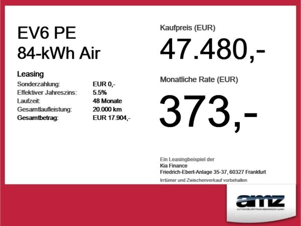 Kia EV6 PE 84-kWh Air *Sitzheizung*Fernlichtassistent bild 4