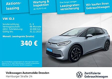 VW ID.3 Volkswagen Pro IQ.LIGHT ACC PDC APP Fahrradträgervorb.