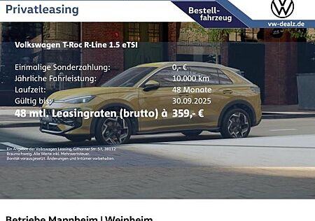 VW T-Roc Volkswagen R-Line 1.5 eTSI DSG jetzt Vorbestellen!