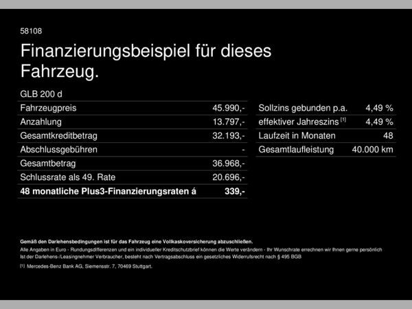 Mercedes-Benz GLB 200 d AMG Night Multibeam Pano AHK 7-Sitzer bild 2