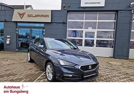 Seat Leon gebraucht kaufen Seat Leon 1.5 eTSI DSG Style Edition Navi LED Klimaautom DAB SHZ Spurhalteass. Rückfahrkam.
