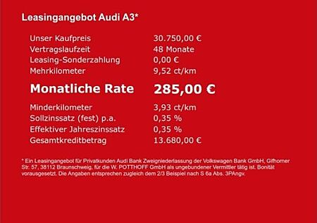 Audi A3 Sportback 30 TDI ADVANCED AHK NAVI LED SITZHZG