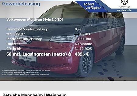 VW T7 Multivan Volkswagen Multivan Style KR 2.0 TDI SCR DSG