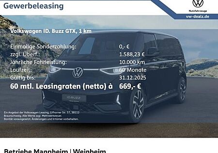 VW ID.BUZZ Volkswagen GTX 4MOTION langer Radstand LED AHK Navi