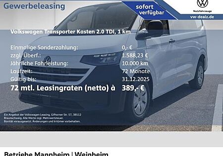 VW T6 Transporter Volkswagen Transporter Kasten 2.0 TDI Automatik AHK Klima