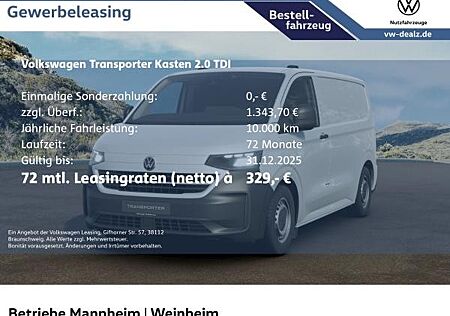 VW T6 Transporter Volkswagen Transporter Kasten KR 2.0 TDI LED DAB APP ZV PDC