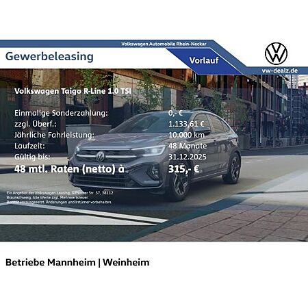 VW Taigo leasen VW Taigo leasen