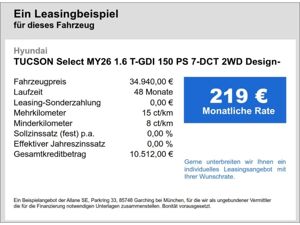 Hyundai TUCSON Select MY26 1.6 T-GDI 7-DCT 2WD Design-Paket bild 5