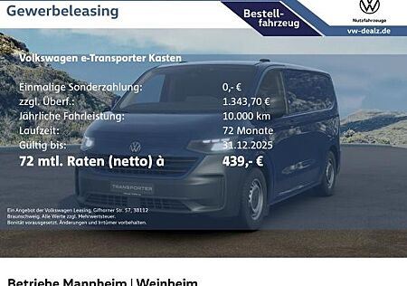 VW T6 Transporter Volkswagen Transporter e-Transporter Kasten LED Wärmepumpe PDC Bluetooth