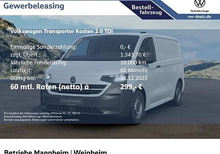 VW T6 Transporter Volkswagen Transporter Kasten KR 2.0 TDI LED DAB APP ZV PDC