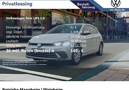 VW Polo Volkswagen Life 1.0 Klima LED DAB Digital-Cockpit ZV