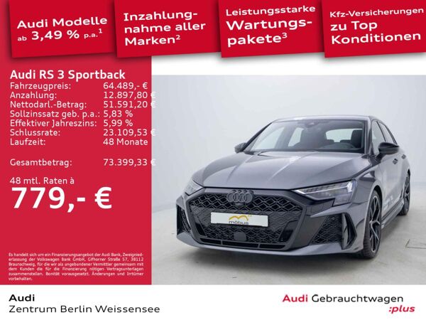 Audi RS3 RS 3 Sportback TFSI QUA S-TRO*MATRIX*HUD* bild 2
