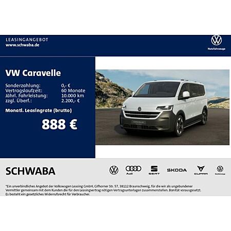 VW T6 Caravelle leasen