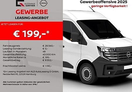 Nissan Interstar ACENTA Kasten 3,5t L2H2 Klima / Neues Modell !!