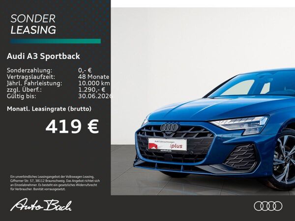 Audi A3 Sportback S line TFSI Stronic AHK SONOS S-Interieur Matrix bild 2
