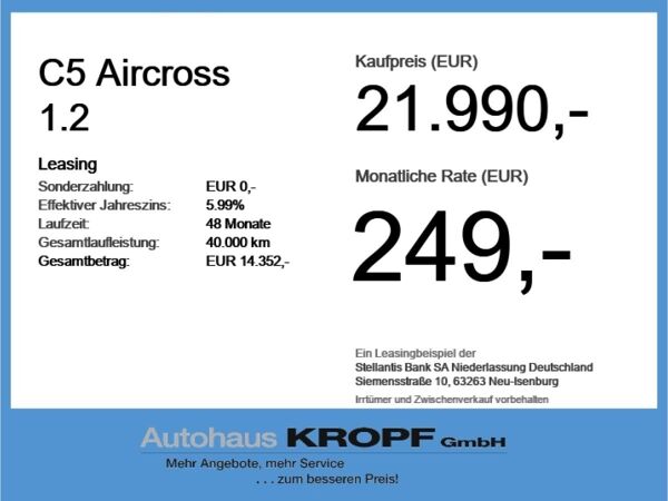 Citroën C5 Aircross 1.2 LED+Navi+SHZ+Winterp.+2xKlima+LM bild 4