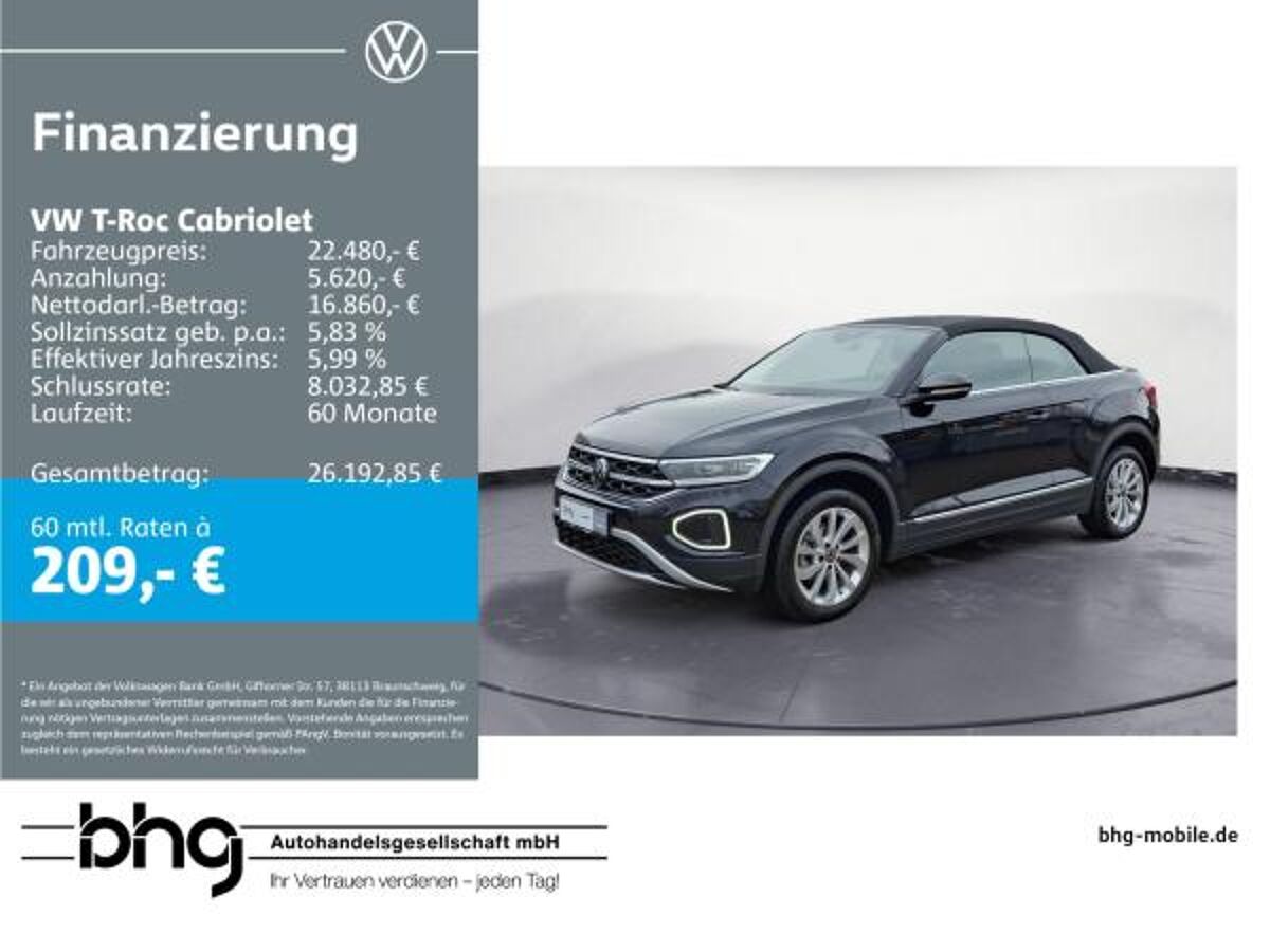 Volkswagen T-Roc Cabriolet Style 1.0 l TSI OPF, Allwetterreifen bild