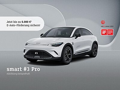 smart #3 Pro❗️inkl. 6.000€ E-Prämie Anzahlung¹⚡(130kW/Pano/Navi/LED/360°/19Zoll/V2L/smart-Pilot)
