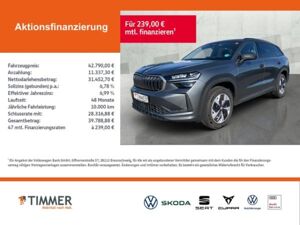 Skoda Kodiaq 2.0 TDI DSG 4x4 SELECTION +AHK +MATRIX +ACC +RKAM +VIRTUAL +NAVI +APP + bild 1