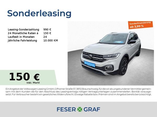 Volkswagen T-Cross Style 1.0 TSI AHK NAVI KAM APP LED bild