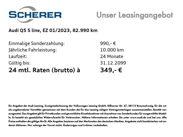 Audi Q5 S line 40 TDI KAMERA OPTIK-SCHWARZ+ STD-HEIZUNG MATRIX bild 2