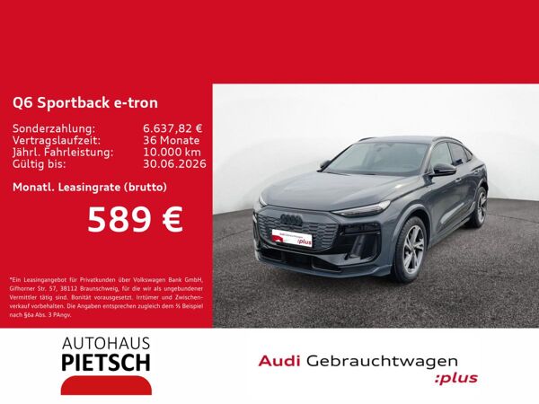Audi e-tron Q6 SportbackS-Line Luftfed B&O AHK HeadUp bild 2