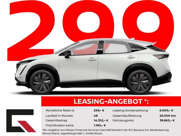Nissan Ariya 63kWh 2025 /Winter/Navi/Carplay/CCS/22kWh OBC bild 1