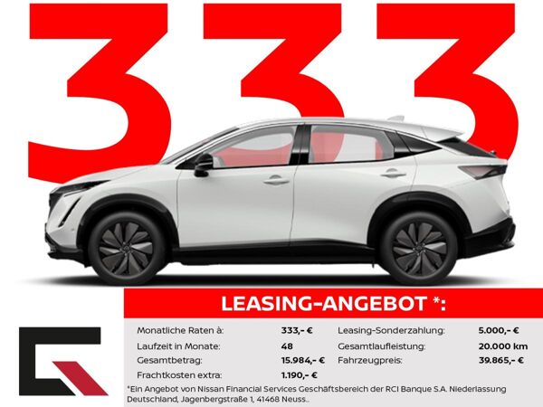 Nissan Ariya 63kWh 2025 /Winter/Navi/Carplay/CCS/22kWh OBC bild 3