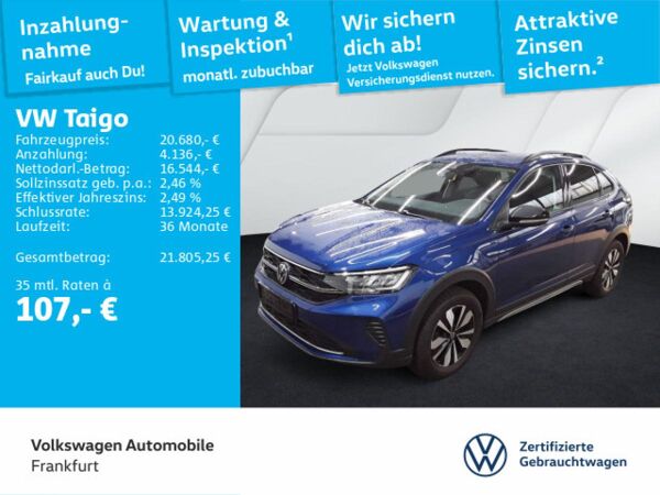 Volkswagen Taigo 1.0 TSI Goal DAB+ Navi LightAssist FrontAssist TravelAssist bild