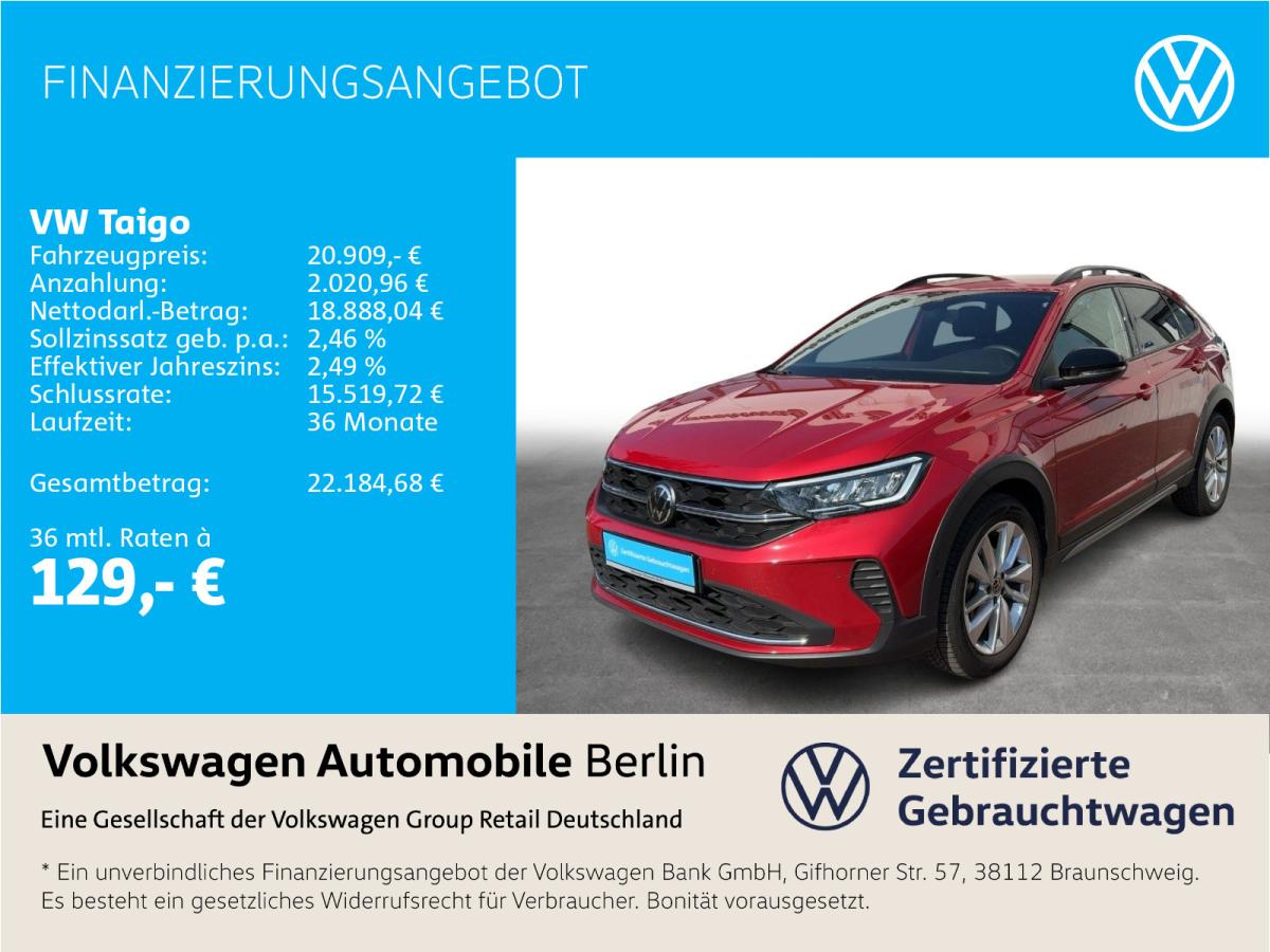 Volkswagen Taigo 1.0 TSI DSG Goal Navi LED SHZ ACC PDC bild