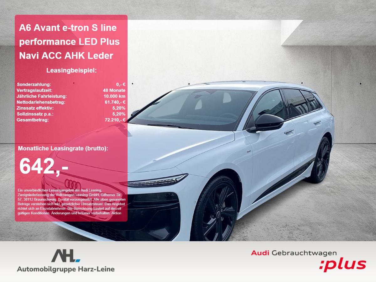 Audi A6 e-tron A6 Avant e-tron S line performance LED Plus Navi ACC AHK Leder bild