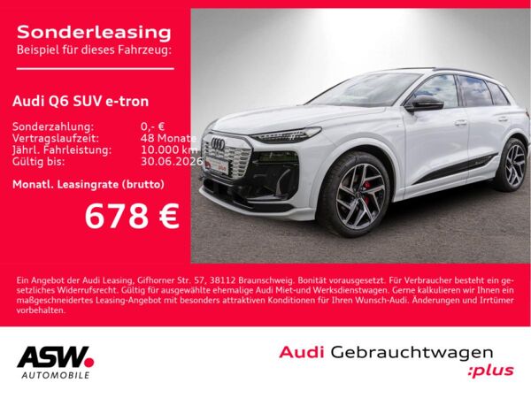 Audi Q6 e-tron Q6 SUV e-tron performance !0,25%! S line PANO AHK B&O VC / Sofort verfügbar!!! bild