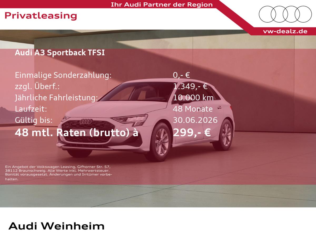 Audi A3 Sportback TFSI Klima ALU DAB Bluetooth PDC bild