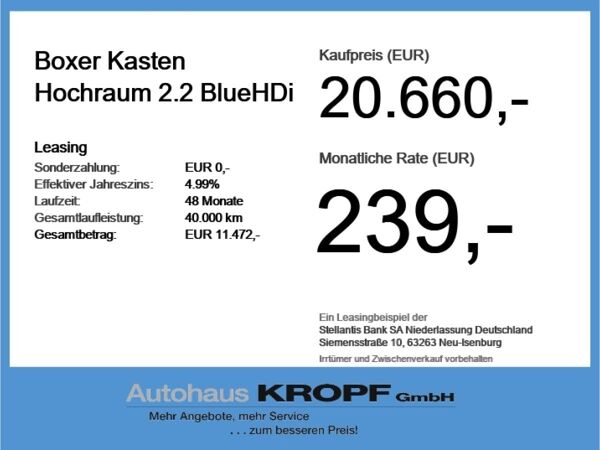 Peugeot Boxer Kasten Hochraum 2.2 BlueHDi Tempomat bild 2