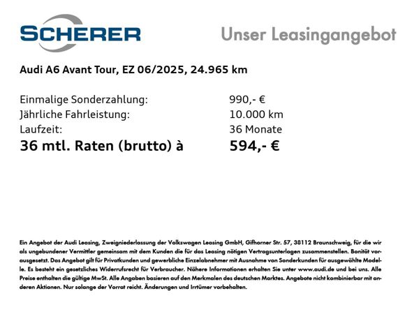 Audi A6 Avant 45 TDI PANO AHK RFK MATRIX TOUR SHZ bild 2