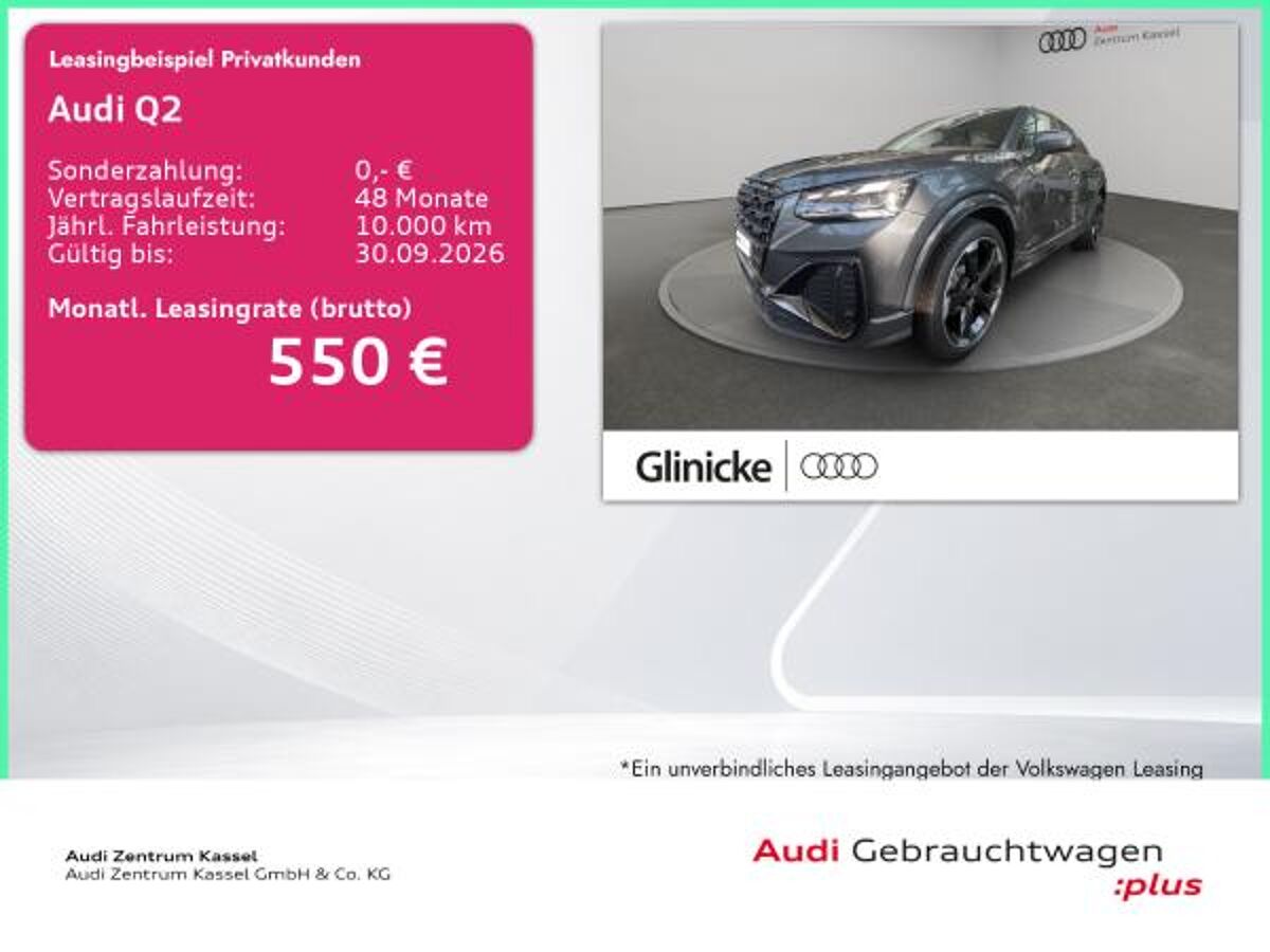 Audi Q2 S line 35 TDI qu. Matrix AHK Navi Teilleder bild