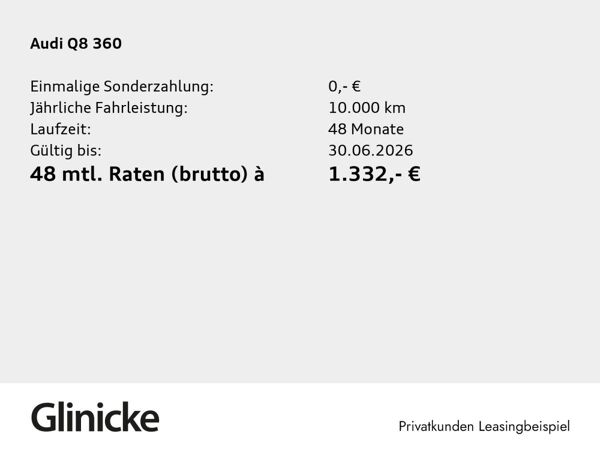 Audi Q8 SUV TFSI e qu. AHK HuD Pano B&O Matrix bild 2