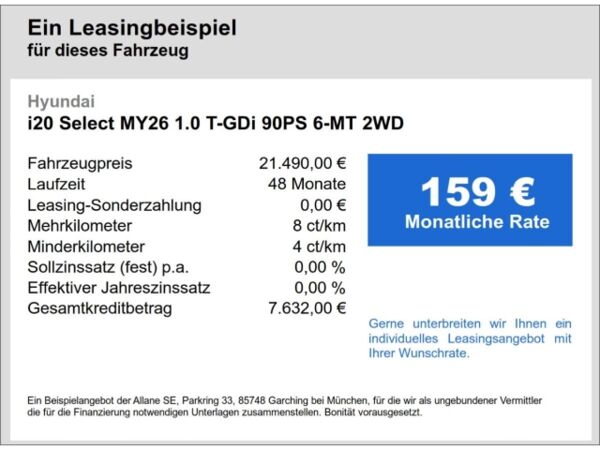 Hyundai i20 Select MY26 1.0 T-GDi 6-MT 2WD bild 5